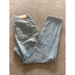 Everlane The Way High‎ Jean Women's Light Wash Denim Button Fly Straight Leg